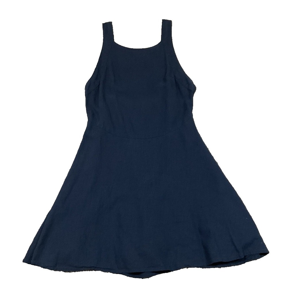 Anthropologie‎ Kimchi Blue Over Alls Mini Romper Dress Size 2 Navy